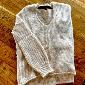 Free People long sleeve sweater cotton and alpaca.